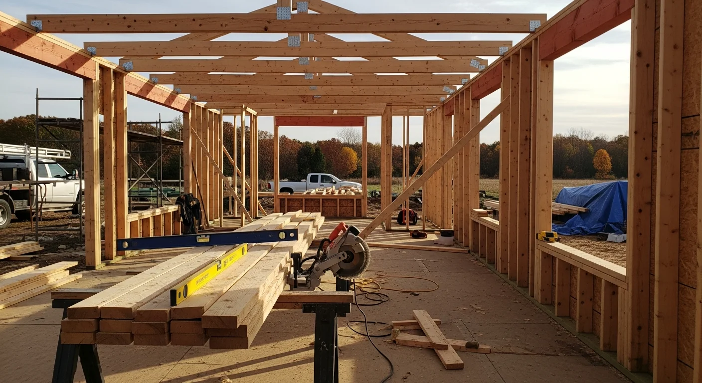 General contractor working on residential home construction project